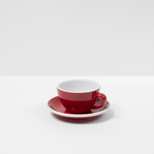 Load image into Gallery viewer, Red Coffee Cups and Saucers