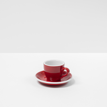 Load image into Gallery viewer, Red Coffee Cups and Saucers