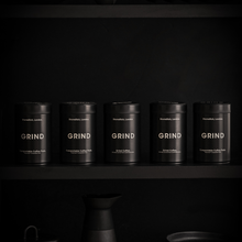 Load image into Gallery viewer, Black Tin of Grind Coffee
