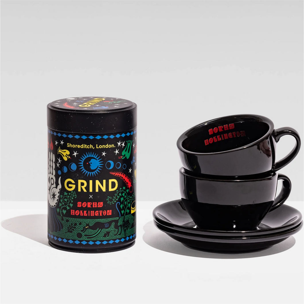 Grind x Sophy Hollington Tin & Coffee Cup Bundle