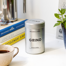 Load image into Gallery viewer, Silver Tin of Grind Coffee
