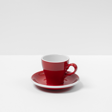 Load image into Gallery viewer, Red Coffee Cups and Saucers
